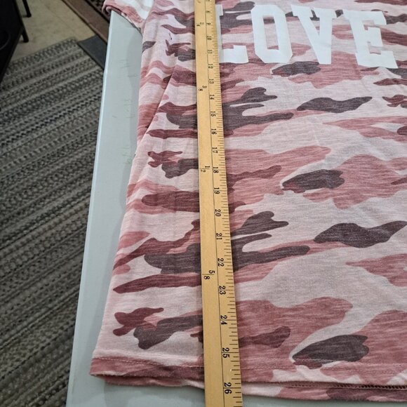 Reflex Womens L Knit Pink Round Neck T Shirt Short Sleeve LOVE - Picture 6 of 7